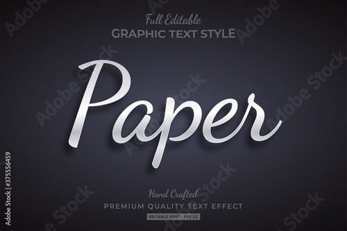 Paper 3d Text Style Effect Premium