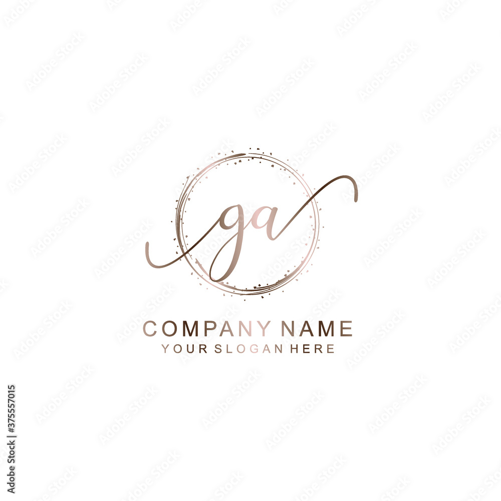 GA Initial handwriting logo template vector
GA Initial handwriting logo template vector
