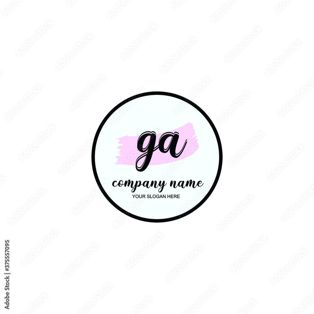 GA Initial handwriting logo template vector
GA Initial handwriting logo template vector