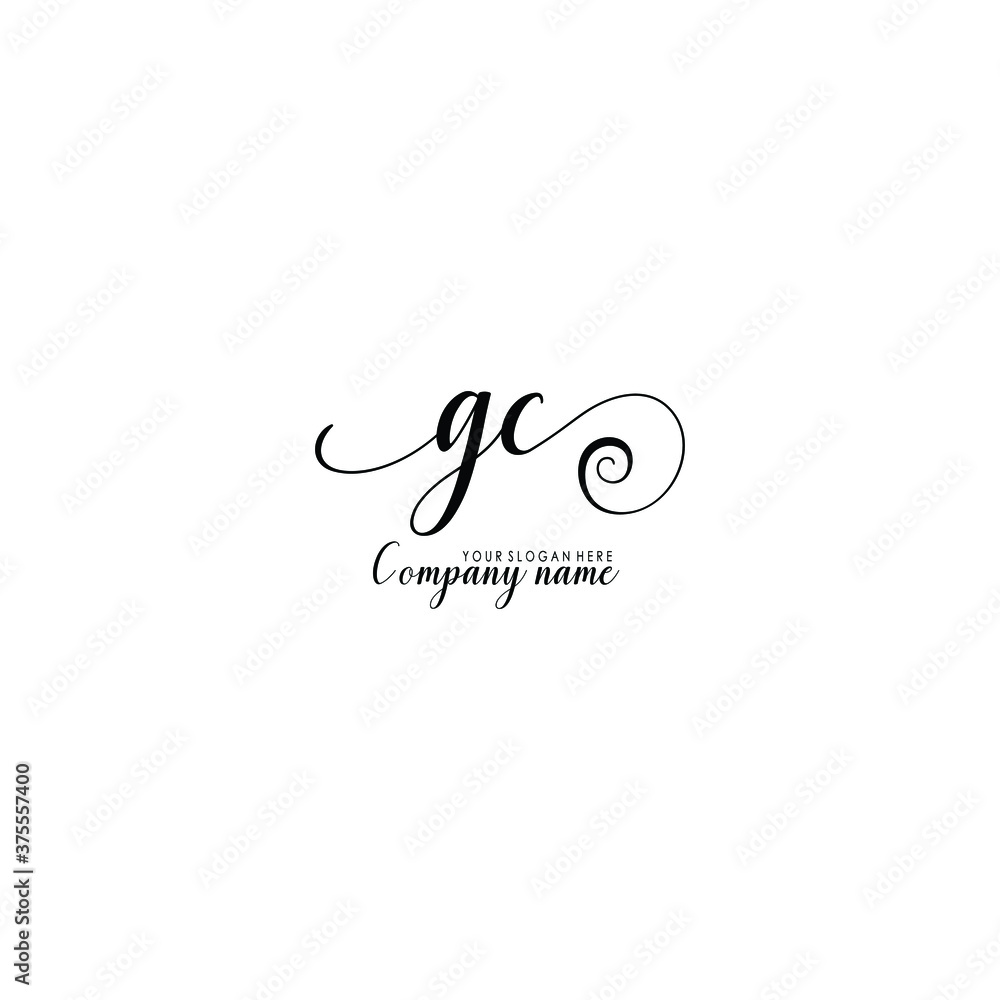 GC Initial handwriting logo template vector
GC Initial handwriting logo template vector