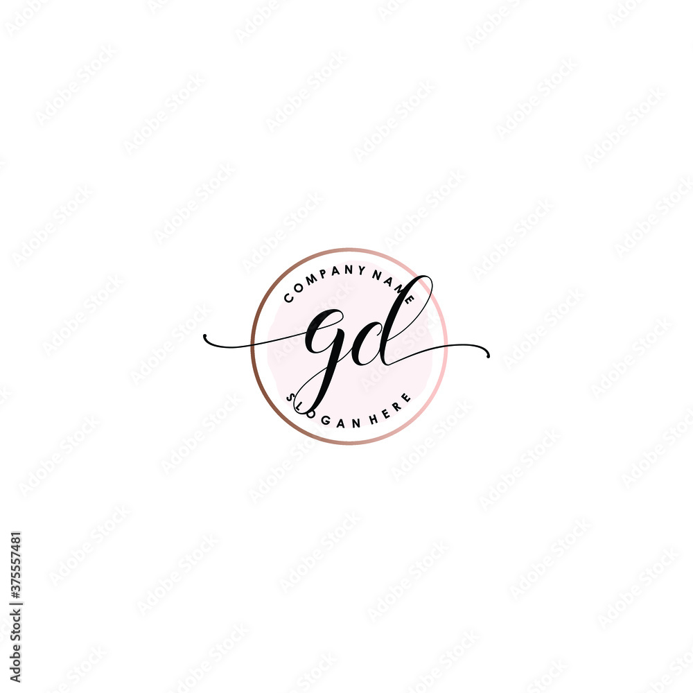 GD Initial handwriting logo template vector
GD Initial handwriting logo template vector