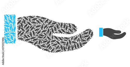 Vector petition hand composition is done of randomized recursive petition hand items. Recursive composition for petition hand.