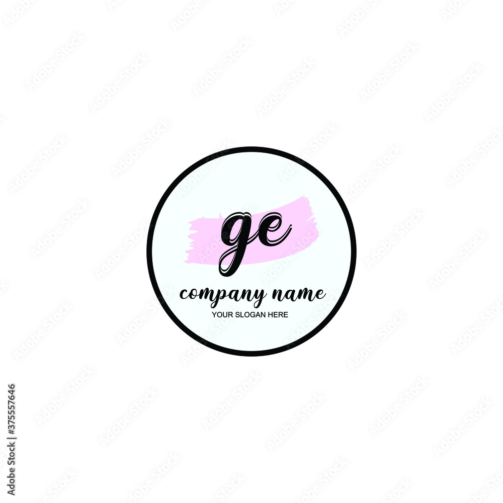 GE Initial handwriting logo template vector
GE Initial handwriting logo template vector