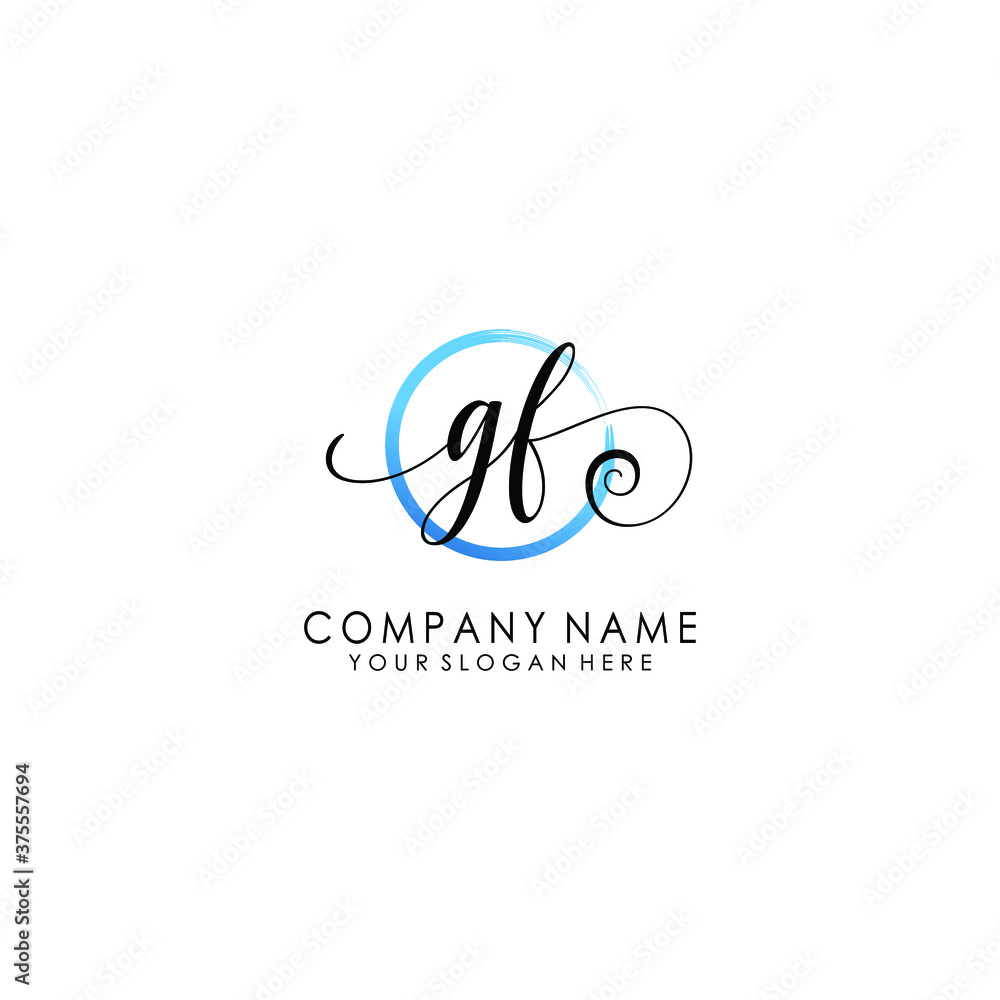 GF Initial handwriting logo template vector
GF Initial handwriting logo template vector