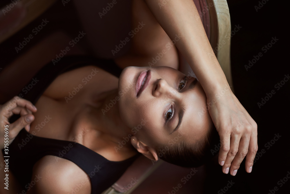Studio shot. Portrait of beatiful sexy woman. Studio shot. Portrait of beatiful sexy woman.