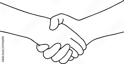 hand shake vector illustration