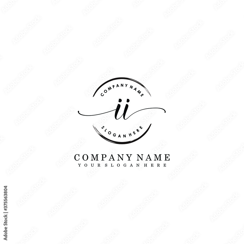 II Initial handwriting logo template vector II Initial handwriting logo template vector