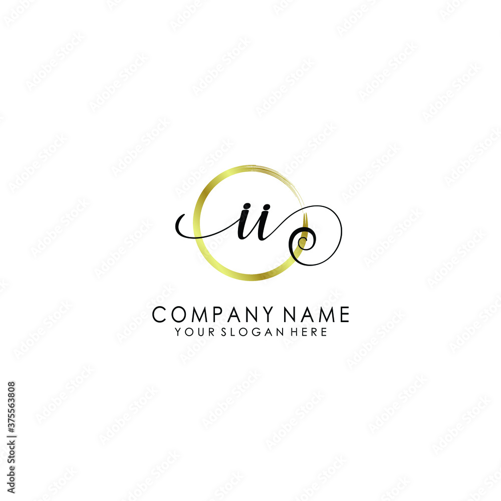 II Initial handwriting logo template vector II Initial handwriting logo template vector