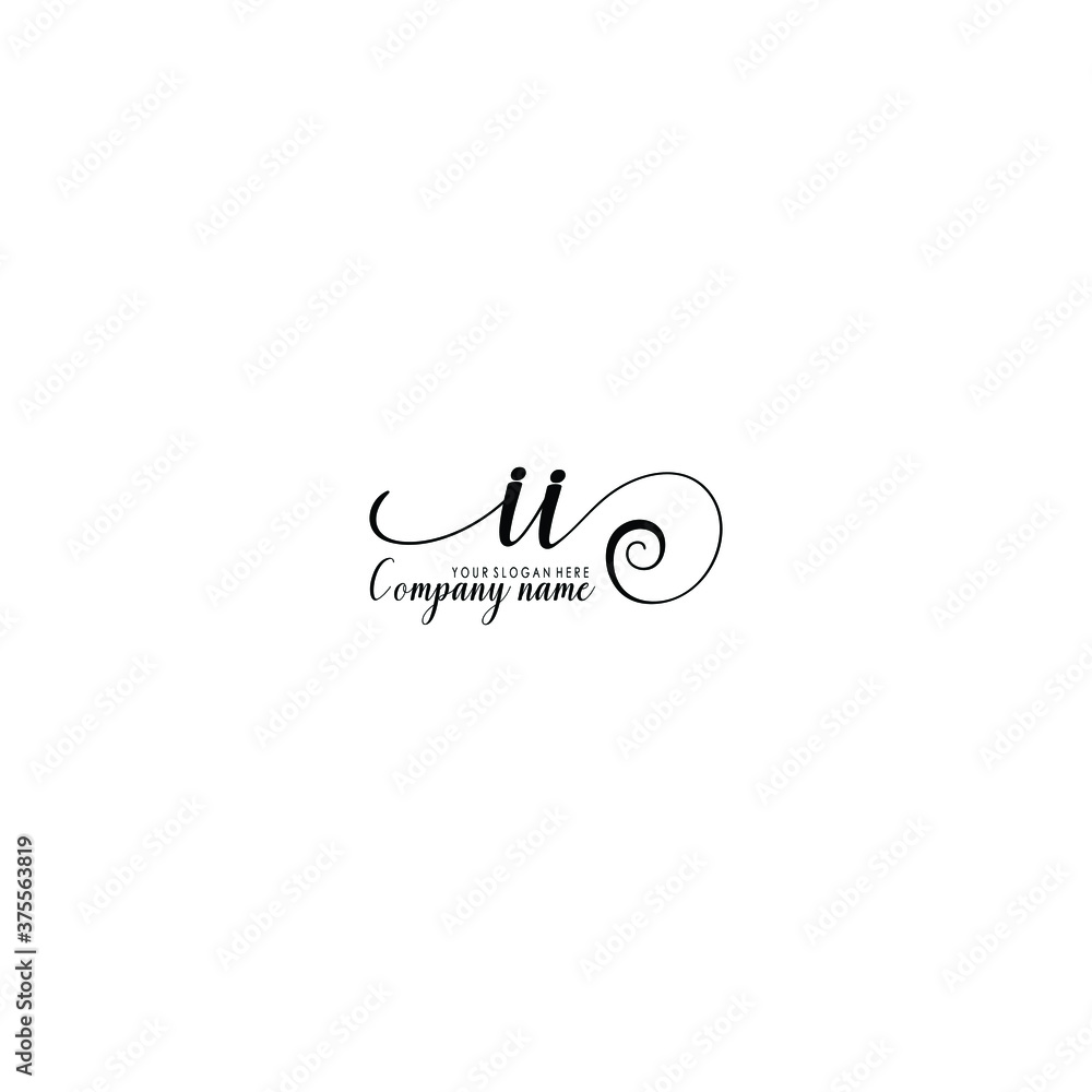 II Initial handwriting logo template vector II Initial handwriting logo template vector