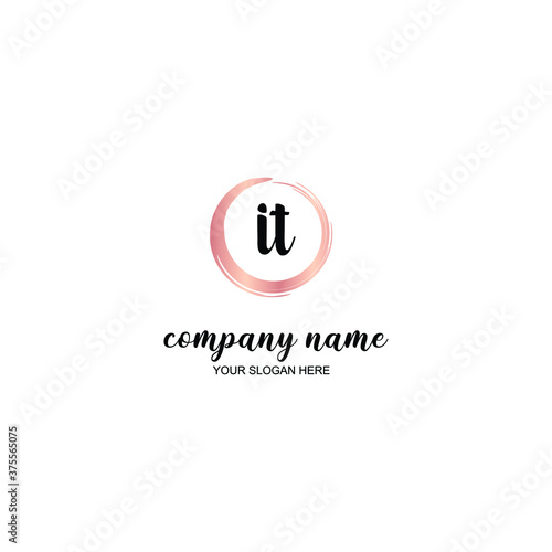 Wallpaper Mural IT Initial handwriting logo template vector Torontodigital.ca