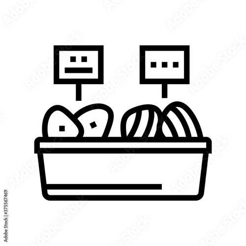 tuna fish meat in container line icon vector. tuna fish meat in container sign. isolated contour symbol black illustration