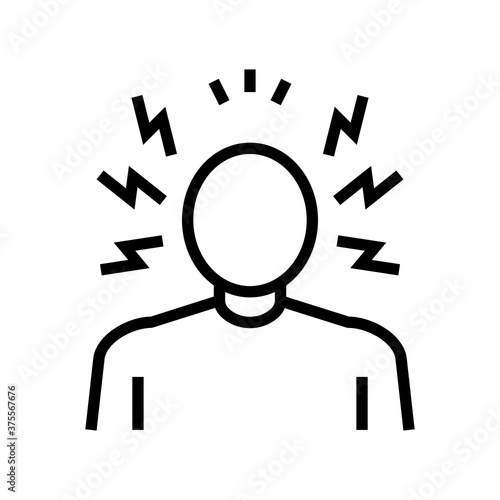 anger psychological problems line icon vector. anger psychological problems sign. isolated contour symbol black illustration