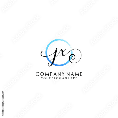JX Initial handwriting logo template vector © MUCHAMMAD