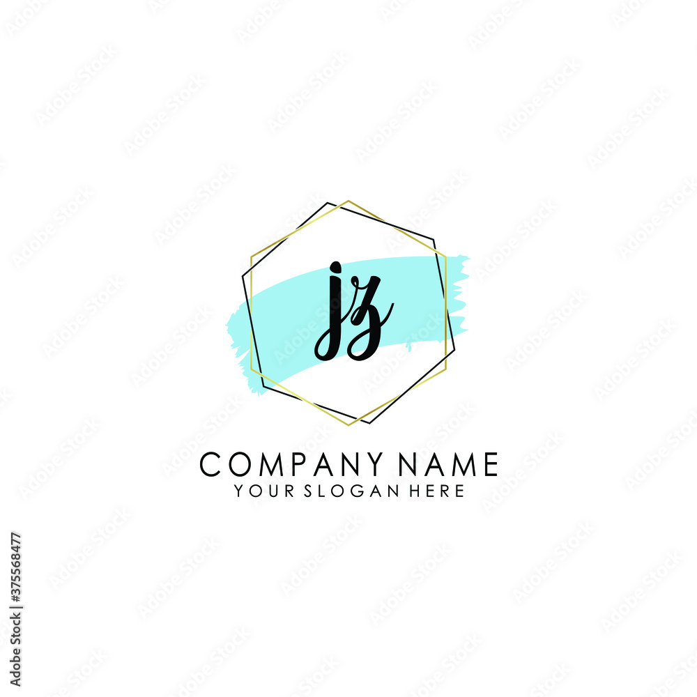 JZ Initial handwriting logo template vector
JZ Initial handwriting logo template vector