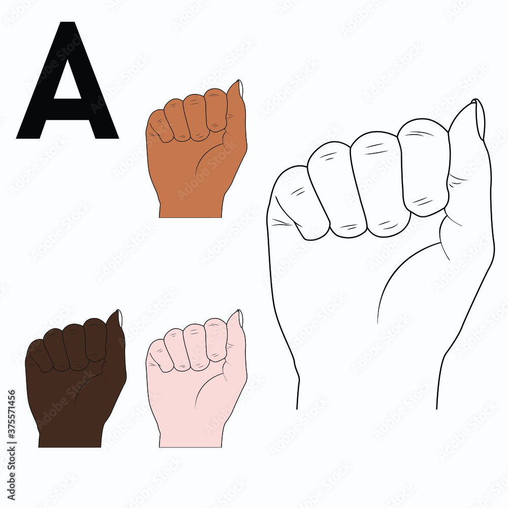 Fist Abc Vetor de