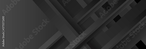 Black abstract banner background 