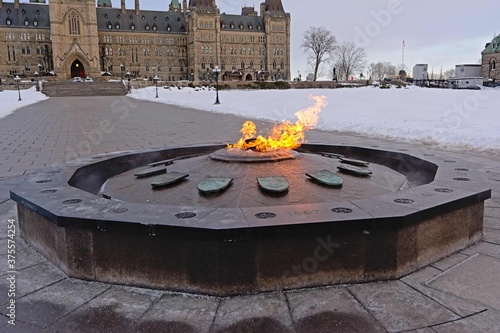 Photography Centennial flame on parliament hill, Ottawa, Canada