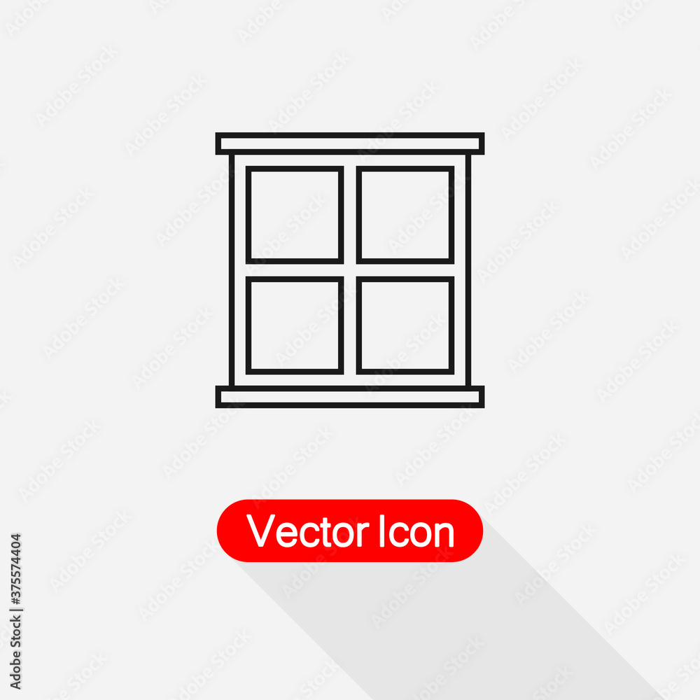 Window Icon Vector Illustration Eps10 Window Icon Vector Illustration Eps10