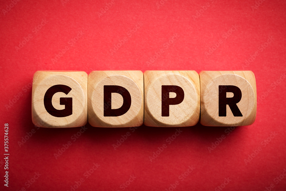 GDPR Concept Wooden Cube Blocks GDPR Concept Wooden Cube Blocks
