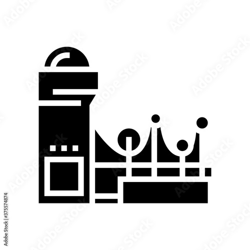 paper making system glyph icon vector. paper making system sign. isolated contour symbol black illustration