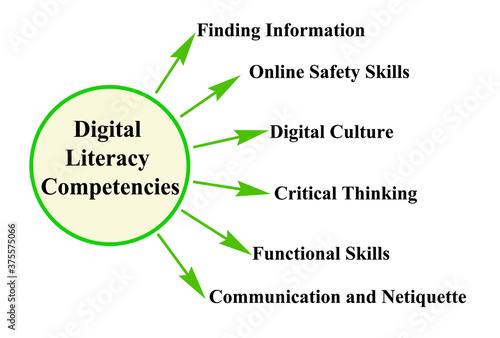 Six Competencies of  Digital Literacy photo