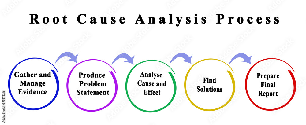 Process of Root Cause Analysis Stock Illustration | Adobe Stock