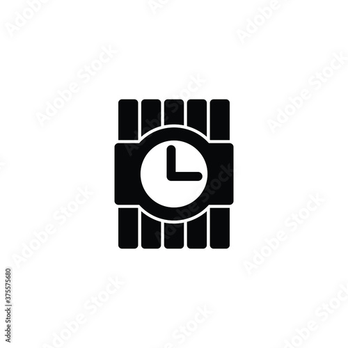 Timer bomb icon vector on white