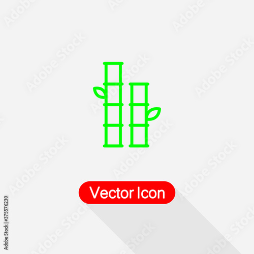 Bamboo Icon, Nature Plant Icon Vector Illustration Eps10