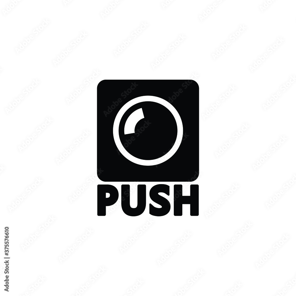 Push bottom icon vector, simple sign and symbol Push bottom icon vector, simple sign and symbol