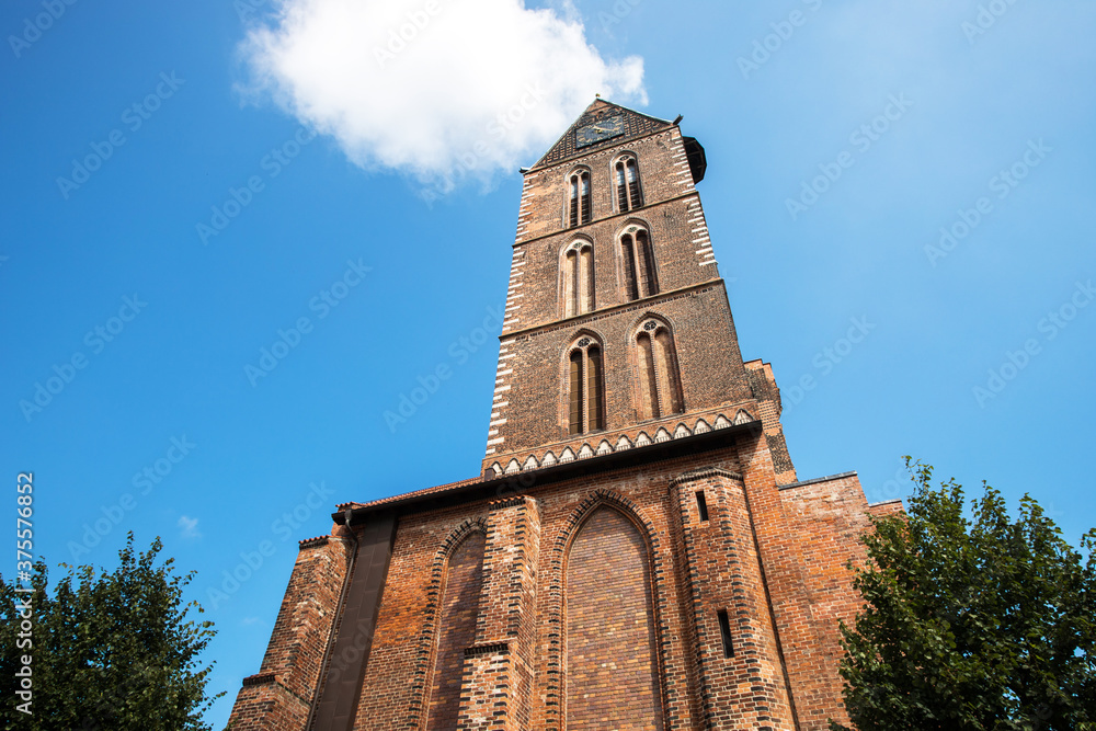 historic german city wismar in the summer