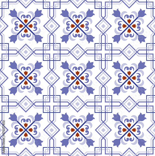 vintage tiles pattern vector