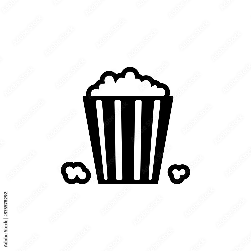 Popcorn icon vector, simple sign and symbol Popcorn icon vector, simple sign and symbol