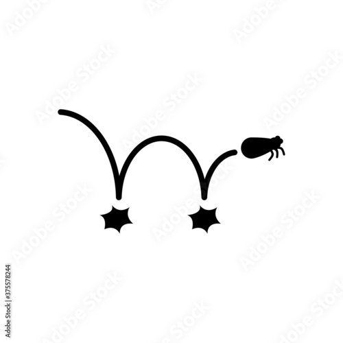 Flea icon vector, simple sign and symbol