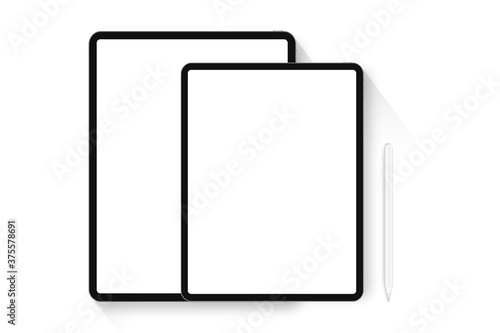 tablet computer with blank screen