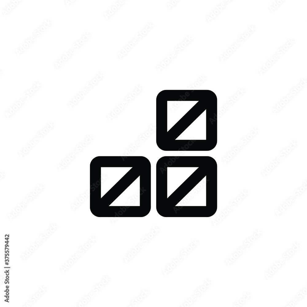 Product boxes icon vector, simple sign and symbol Product boxes icon vector, simple sign and symbol