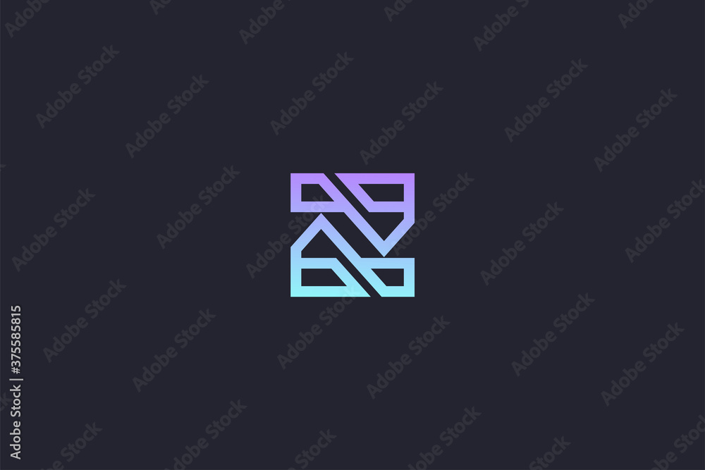 Technology Letter Z Logo Abstract Whimsical Monogram Technology Letter Z Logo Abstract Whimsical Monogram