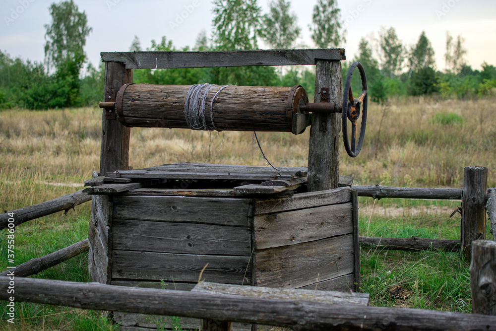 old wooden well