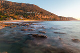 Rocky coastline of Coalcliff Beach in the morning, Sydney, Australia.