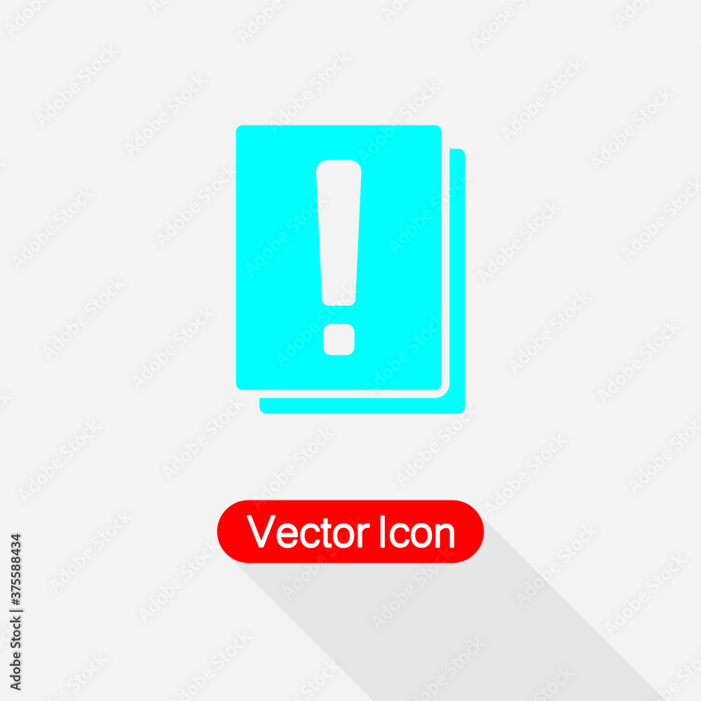 Exclamation Point Book Icon Vector Illustration Eps10 Exclamation Point Book Icon Vector Illustration Eps10