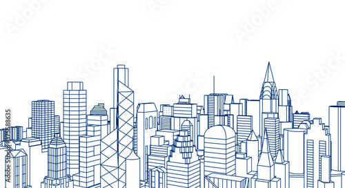 modern city panorama 3d illustration