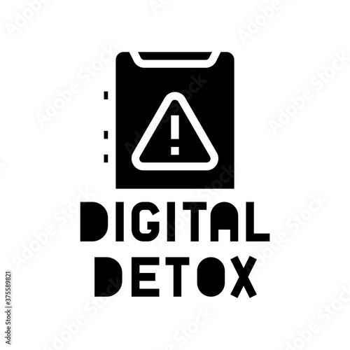 digital detox glyph icon vector. digital detox sign. isolated contour symbol black illustration