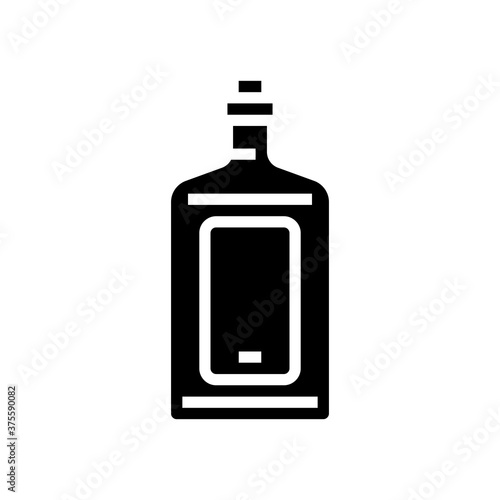 drink bottle glyph icon vector. drink bottle sign. isolated contour symbol black illustration
