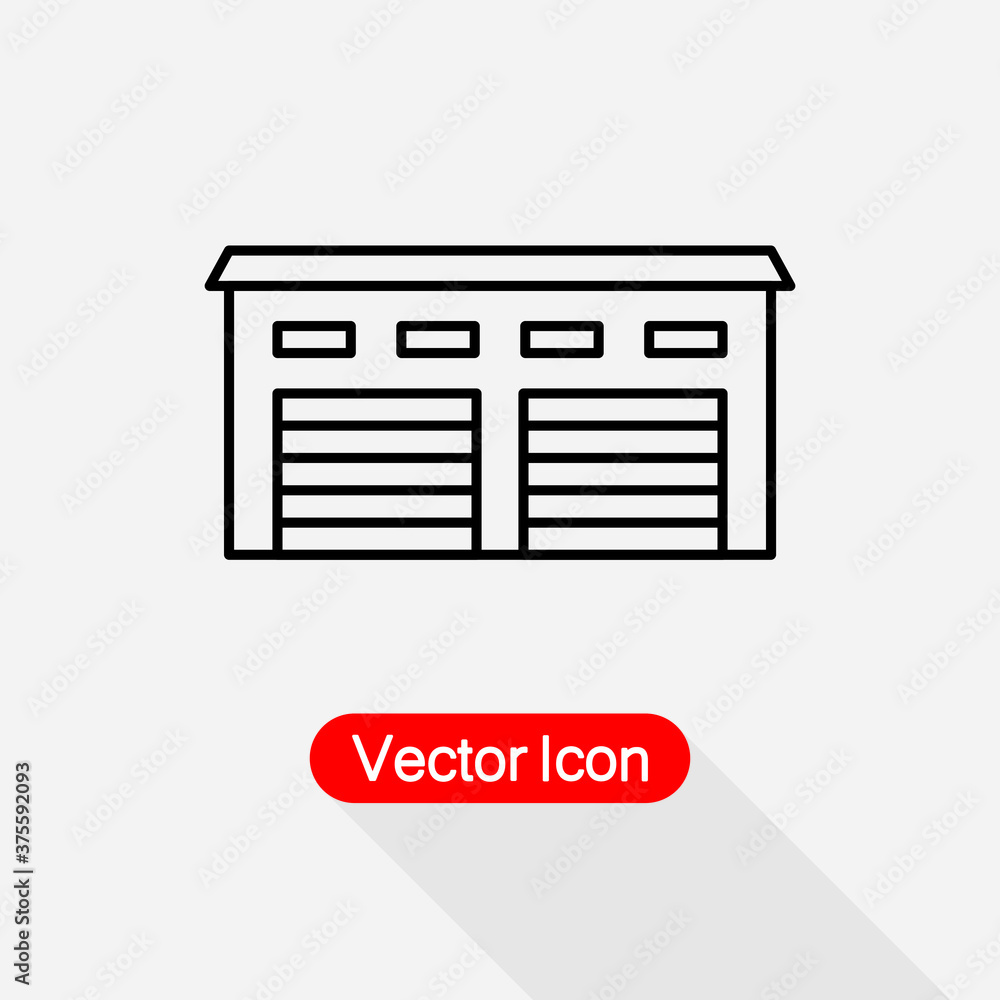 Garage Icon, Warehouse Icon Vector Illustration Eps10 Garage Icon, Warehouse Icon Vector Illustration Eps10