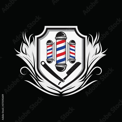 Barbershop logo icon vector template. 