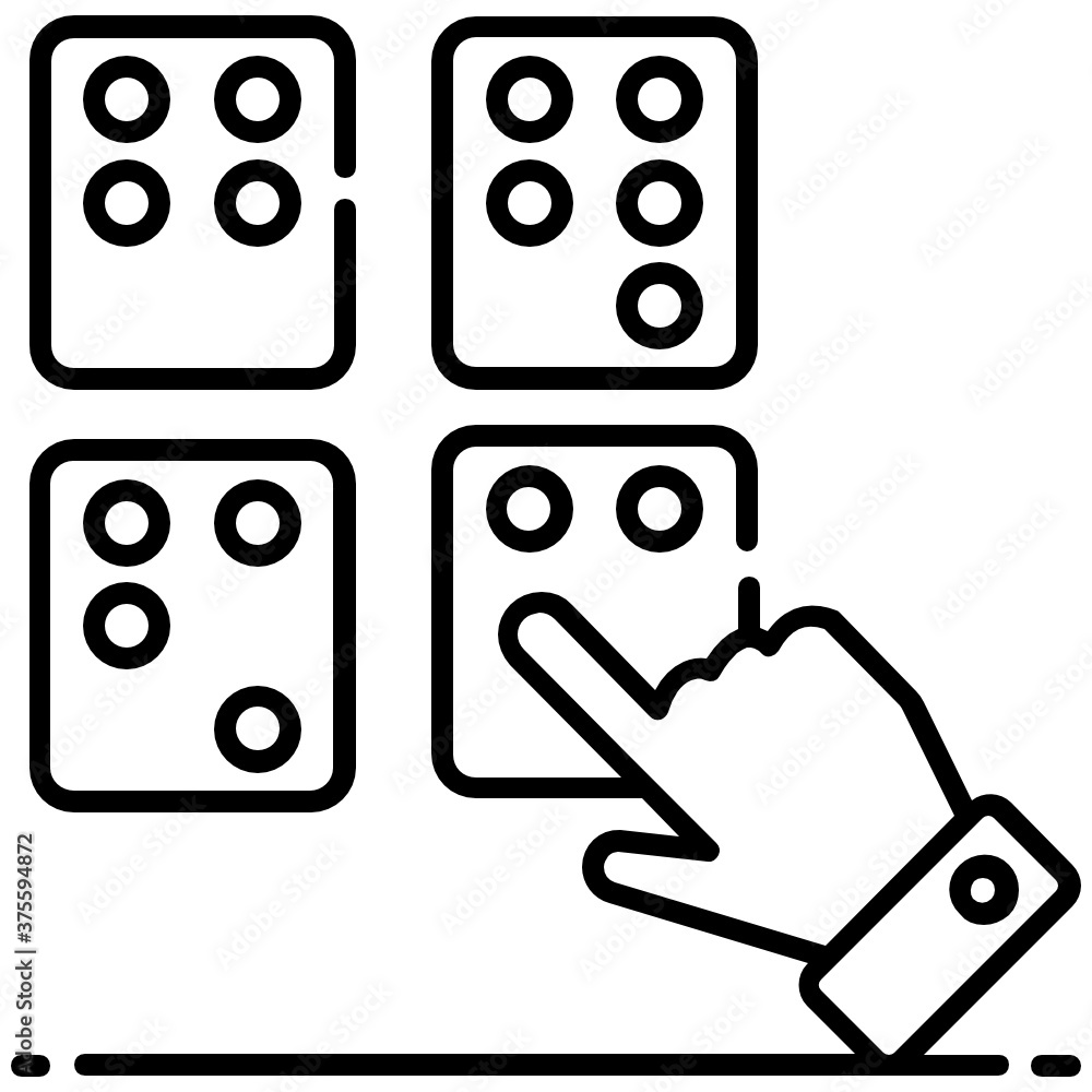 Braille learning icon design, special education concept
Braille learning icon design, special education concept