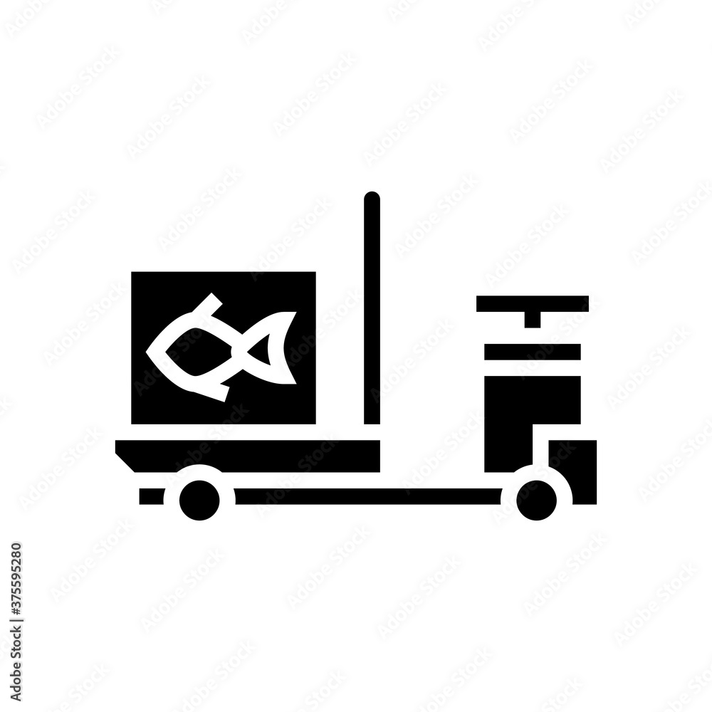 tuna transportation glyph icon vector. tuna transportation sign. isolated contour symbol black illustration