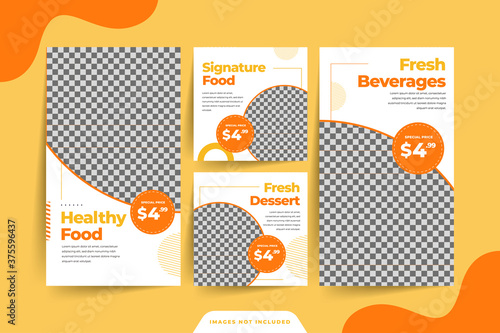 culinary social media post template premium vector