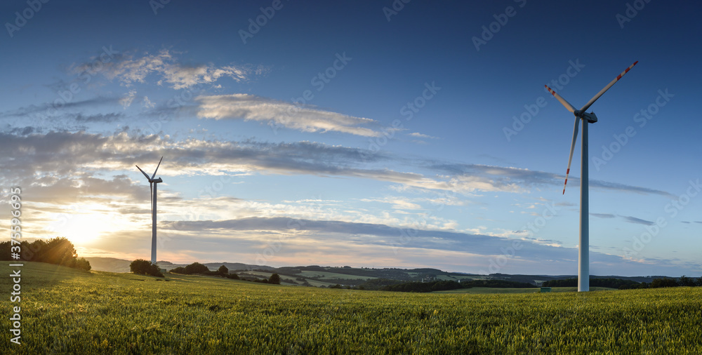 Wind Turbines near Bolkow/Lower Silesia/Poland