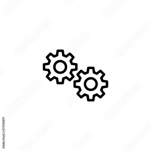 Teamwork Icon in black line style icon, style isolated on white background