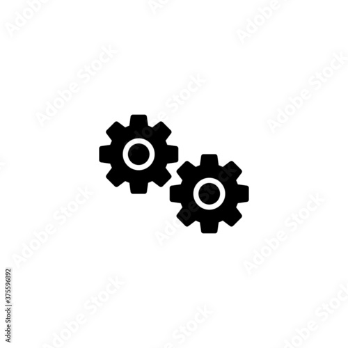Teamwork Icon in black flat glyph, filled style isolated on white background
